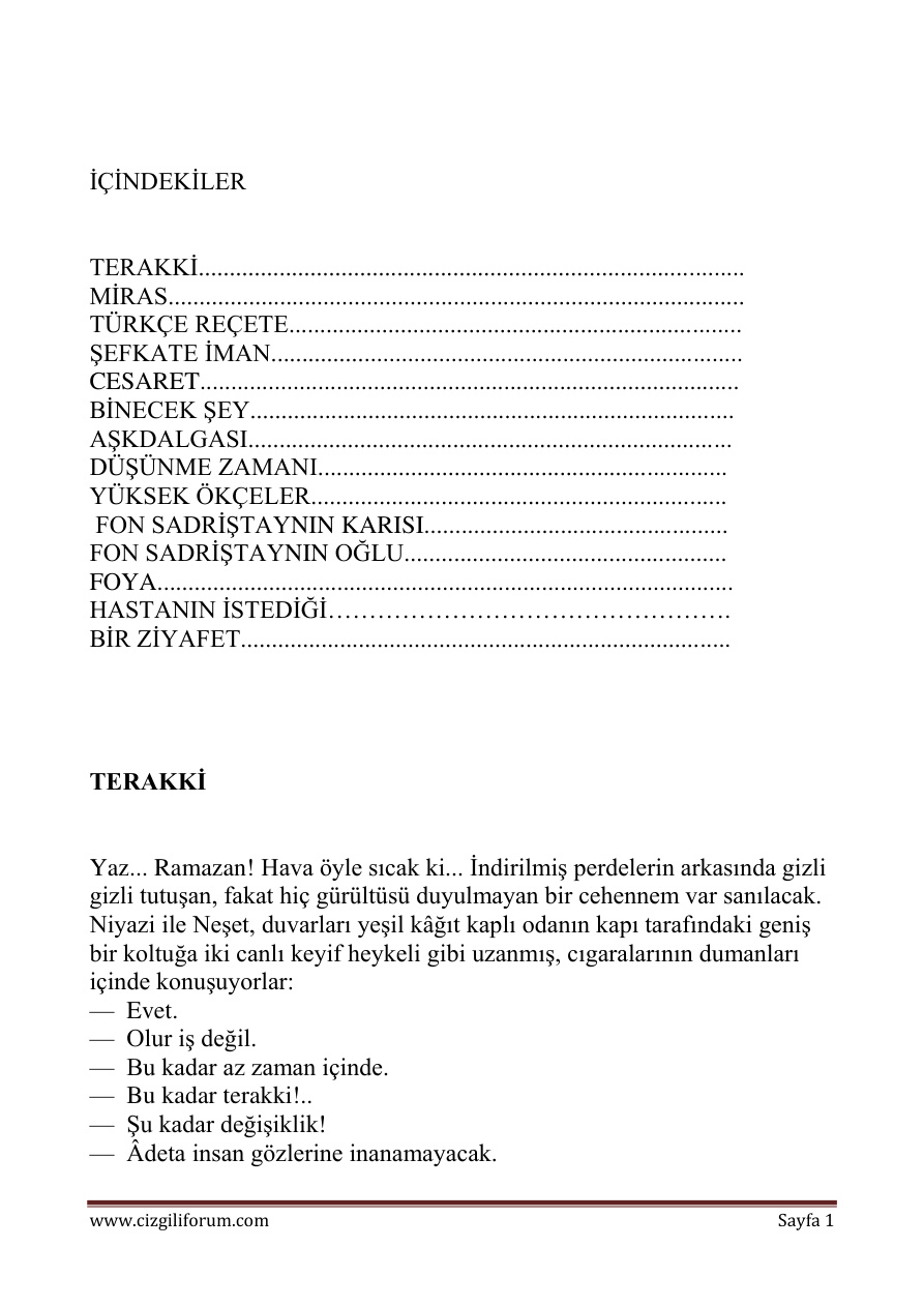 Terakki PDF – Ömer Seyfettin