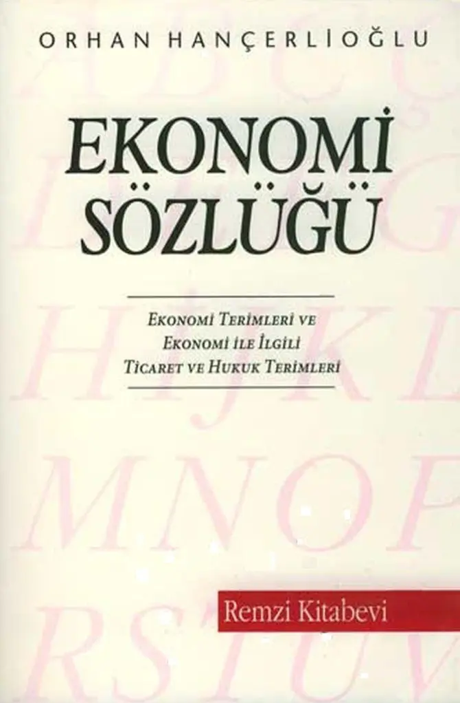 Orhan Hançerlioğlu Ekonomi Sözlüğü Remzi Kitabevi Kitap Kapağı