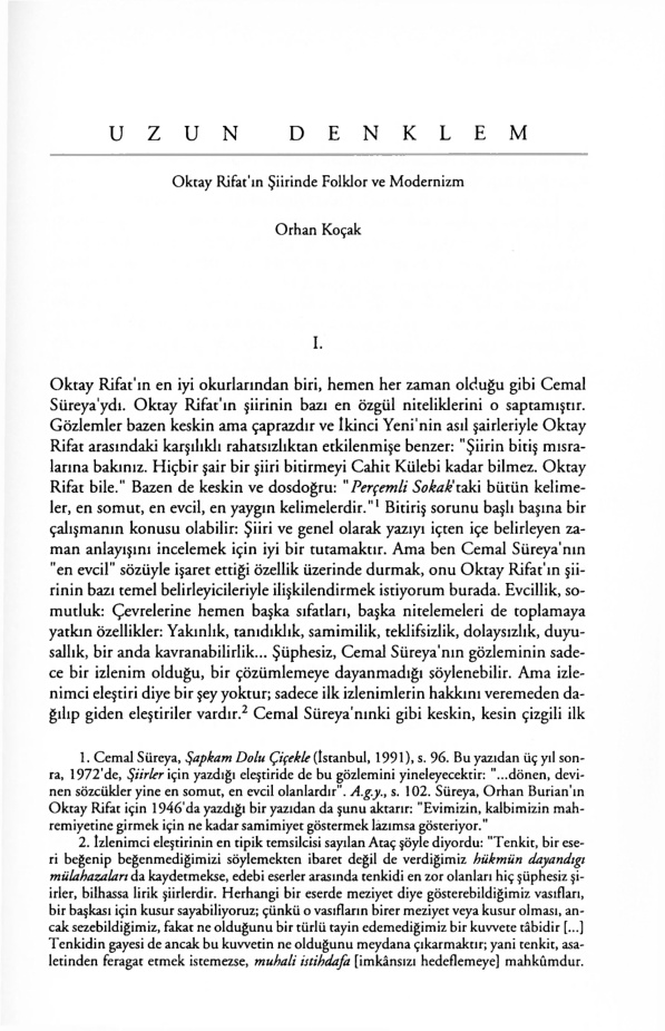Uzun Denklem PDF – Orhan Koçak