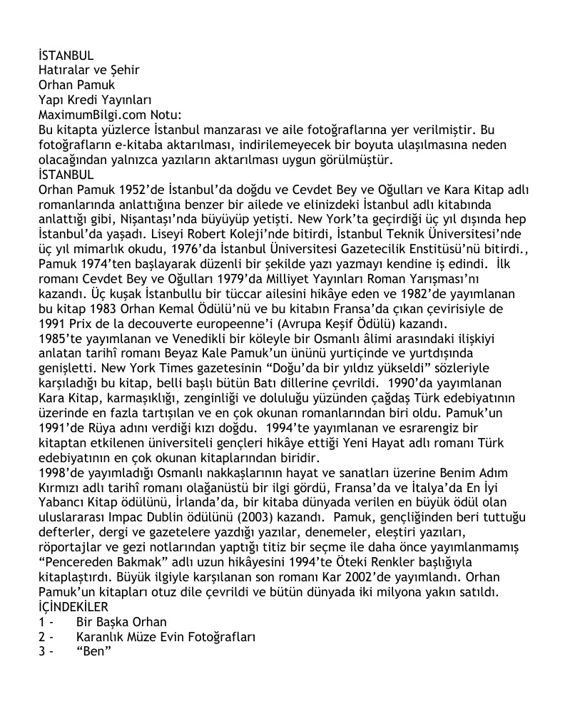 Hatıralar Ve Şehir PDF - Orhan Pamuk 15 Hatıralar Ve Şehir PDF – Orhan Pamuk