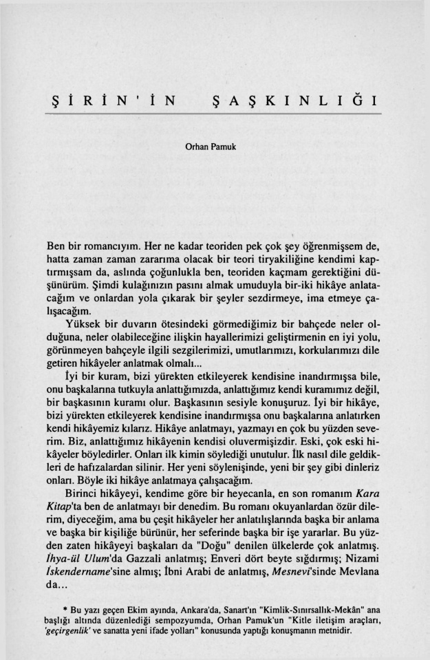 Şirin’in Şaşkınlığı PDF – Orhan Pamuk
