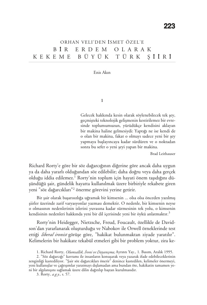 Orhan Veli’den İsmet Özel’e Bir Erdem Olarak Kekeme Büyük Türk Şiiri PDF – Kolektif / Eleştiri