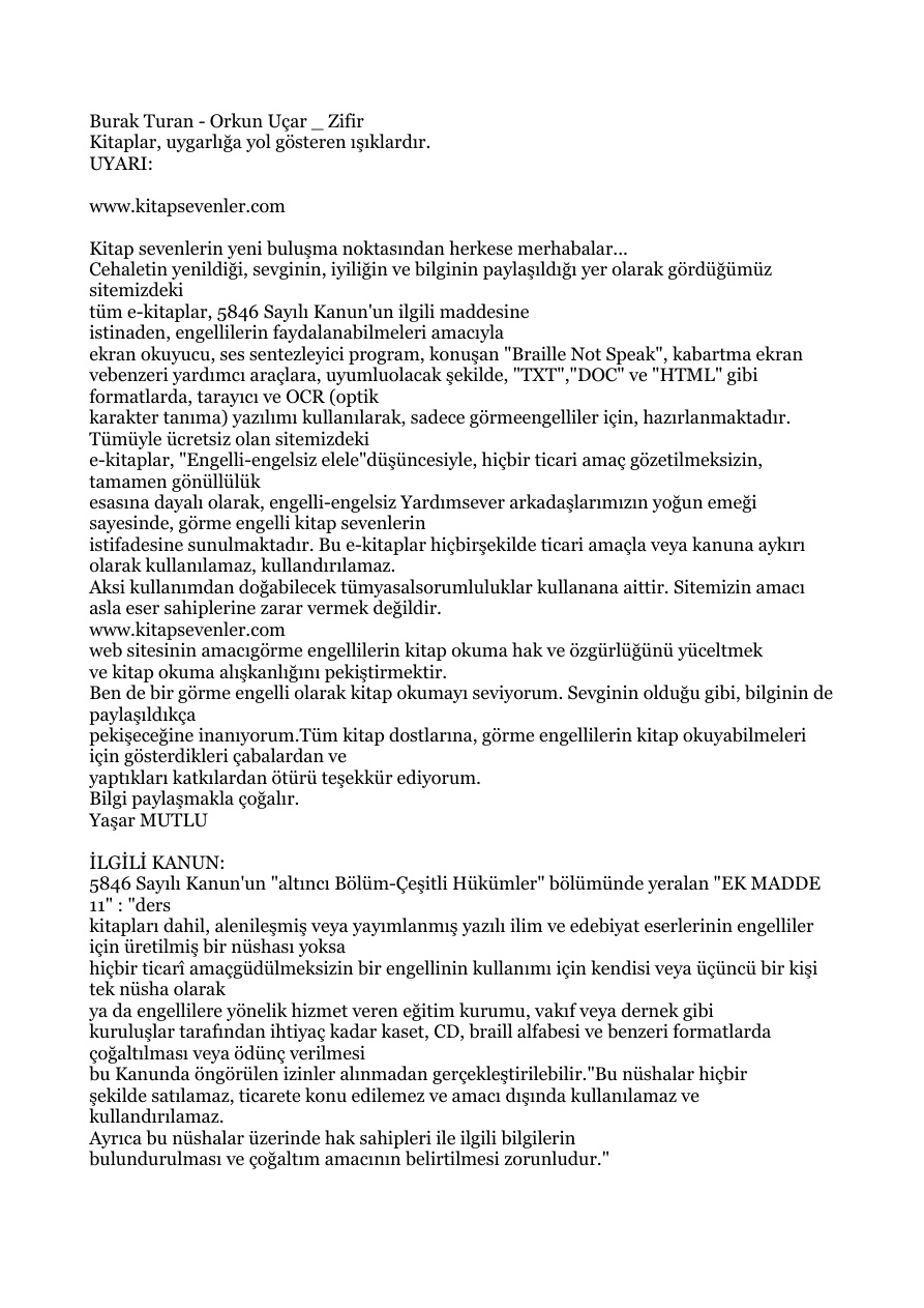 Zifir PDF – Orkun Uçar & Burak Turan