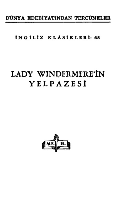 Lady Windermerein Yelpazesi PDF – Oscar Wilde