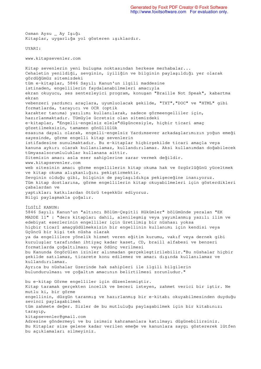 Ay Isigi PDF – Osman Aysu