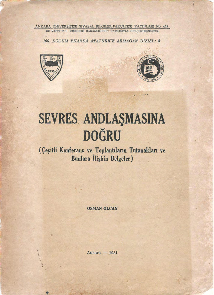 Sevres Andlaşmasına Doğru PDF – Osman Olcay