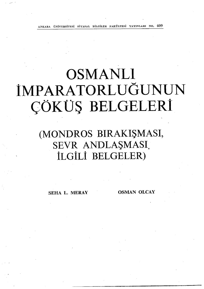 Osmanlı İmparatorluğunun Çöküş Belgeleri PDF – Kolektif / Arşiv