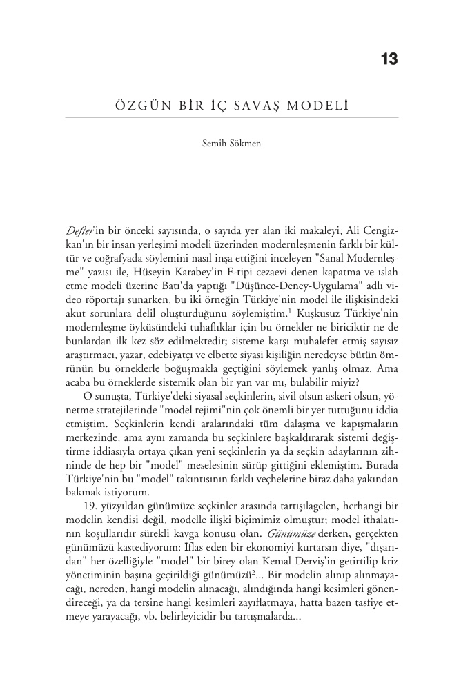 Özgün Bir İç Savaş Modeli PDF – Kolektif / Siyaset