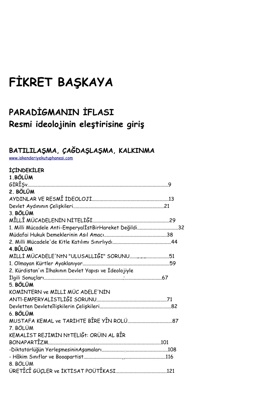 Paradigmann-flas-Resmi-deolojinin-Eletirisine-Giris PDF – Fikret Başkaya