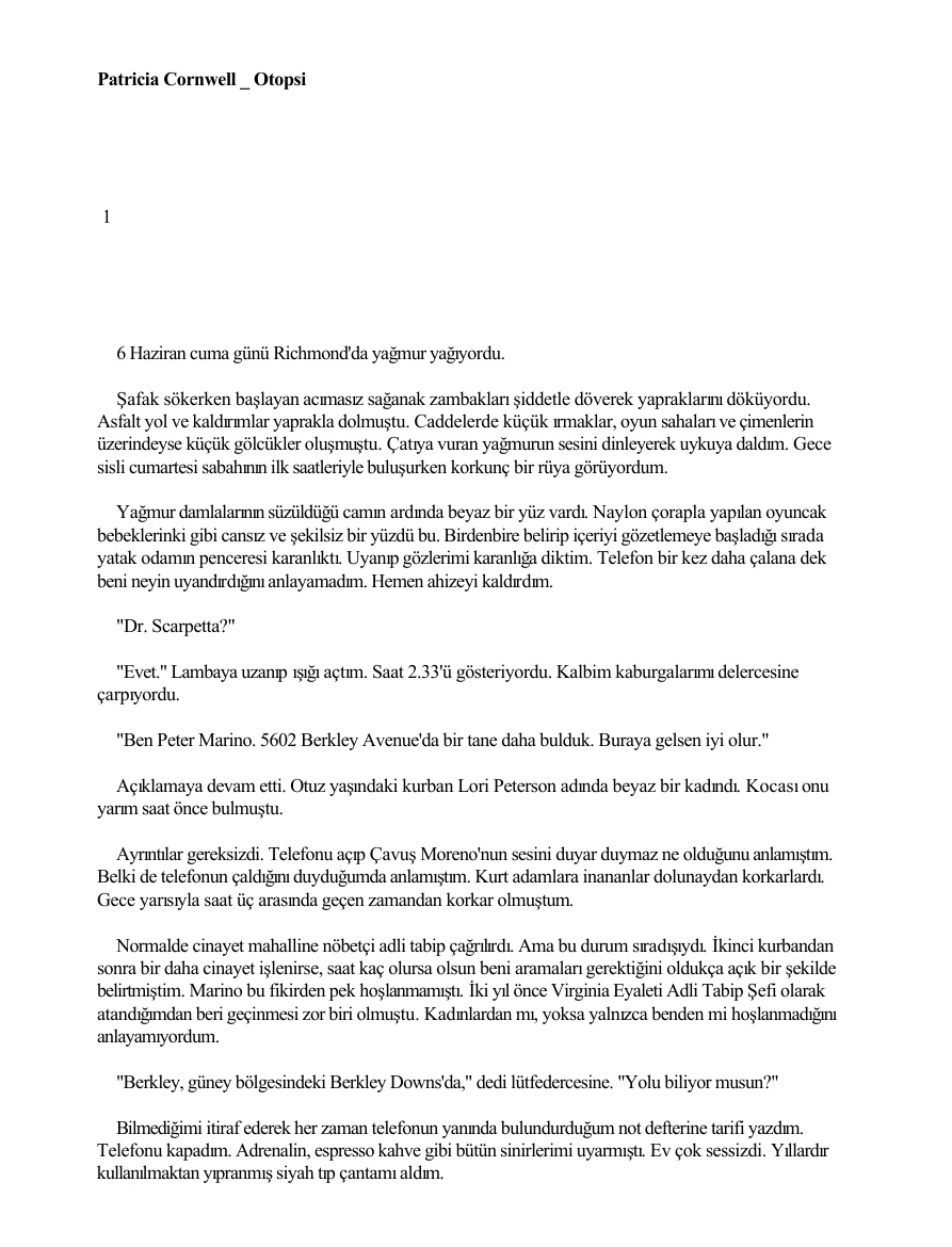 Otopsi PDF – Patricia Cornwell
