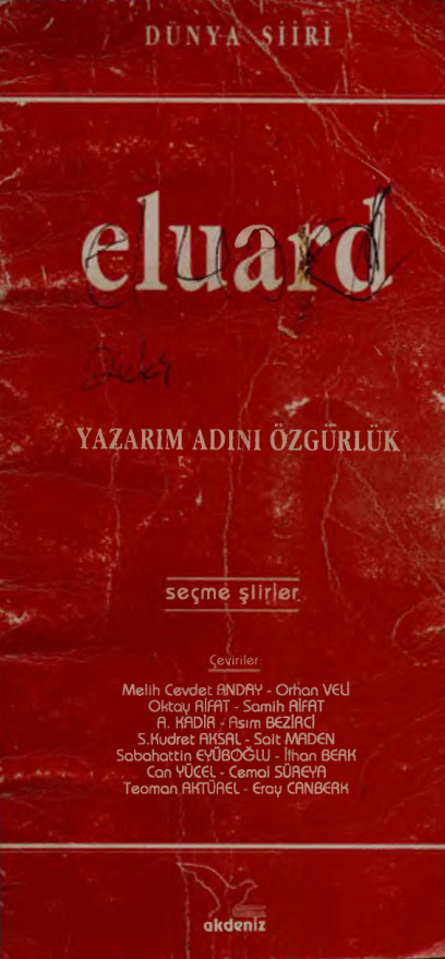 Yazarım Adını Özgürlük PDF – Paul Eluard