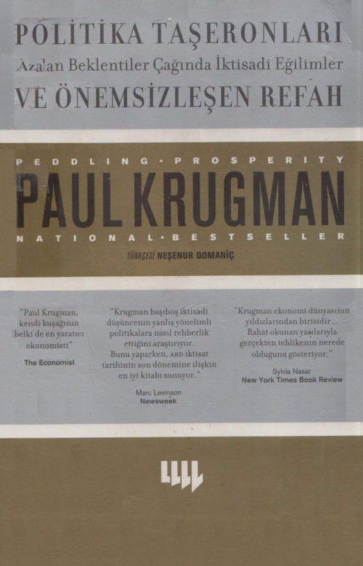 Politika Taşeronları ve Önemsizleşen Refah PDF – Paul Krugman