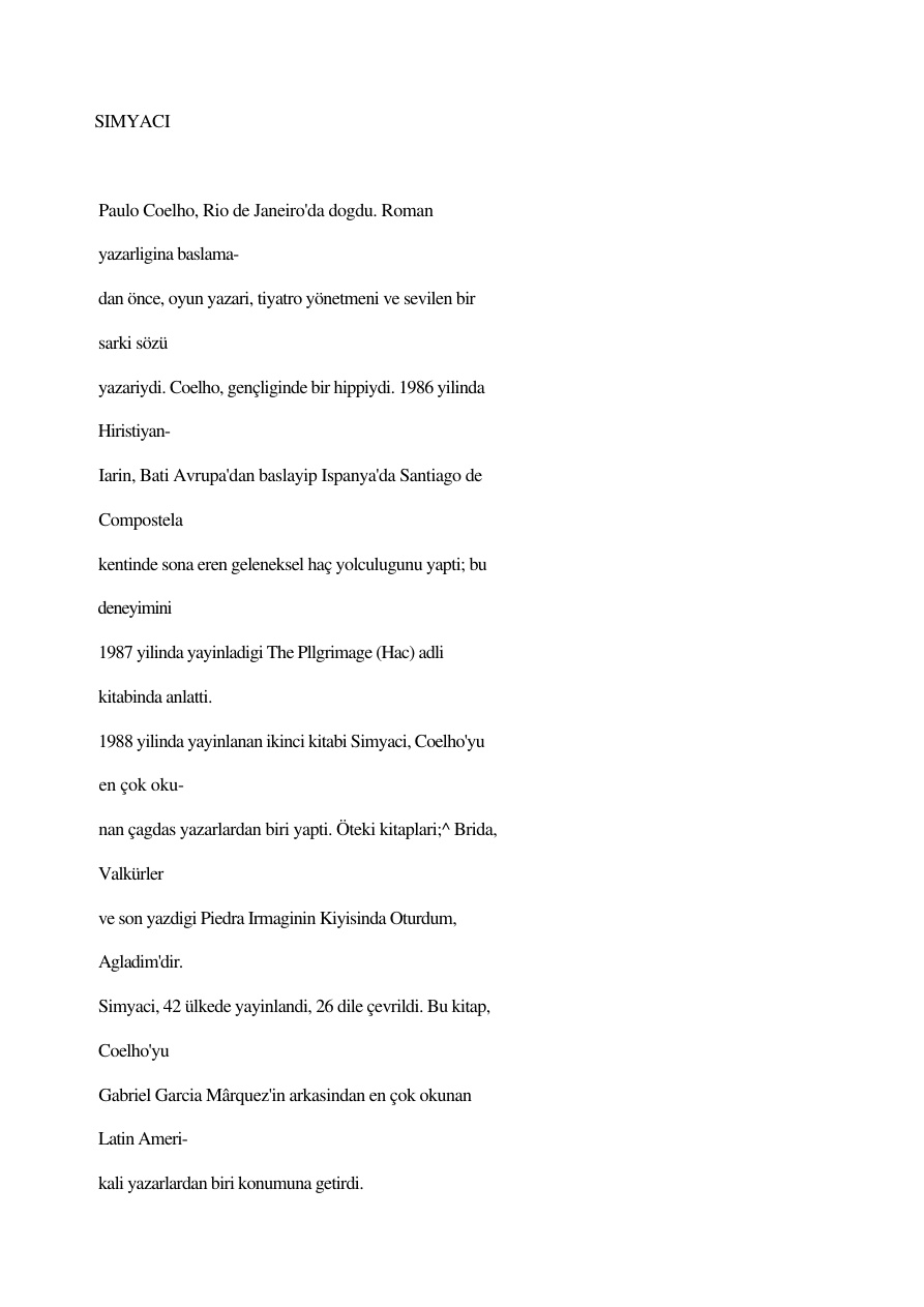 Simyacı PDF – Paulo Coelho