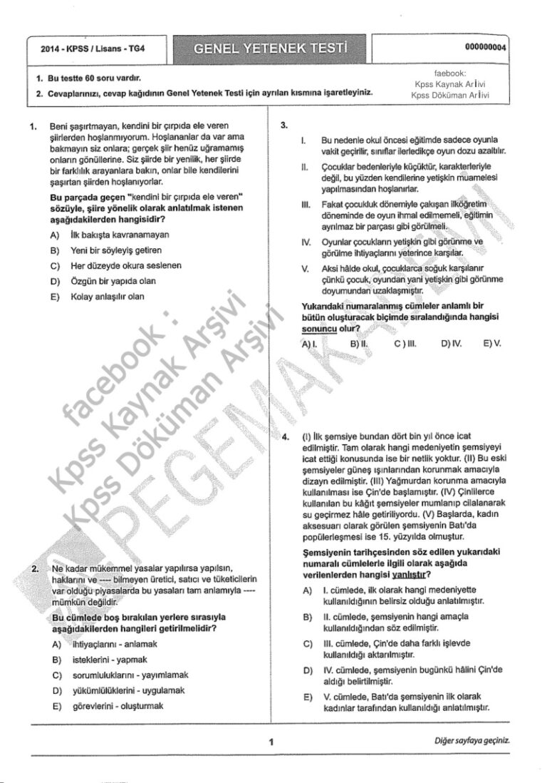 Pegem 2014 Tg 4 GyGk Kitap Kapağı
