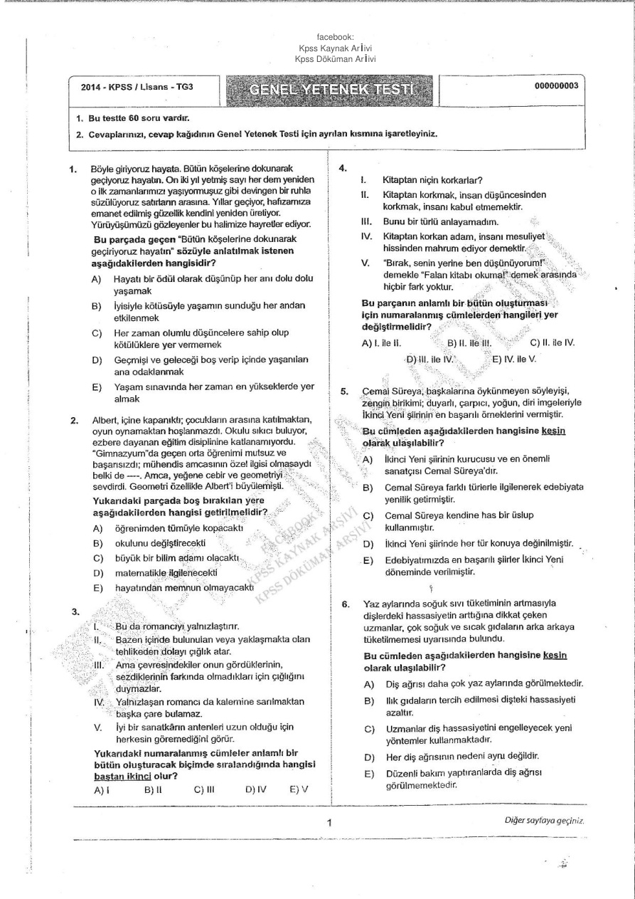 Pegem 2014 Tg3 GyGk PDF – Kolektif / Pegem