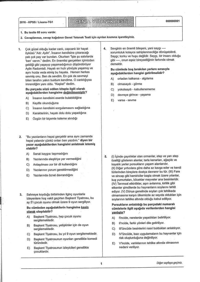 Pegem 2016 Tg1 GyGk PDF – Kolektif / Pegem