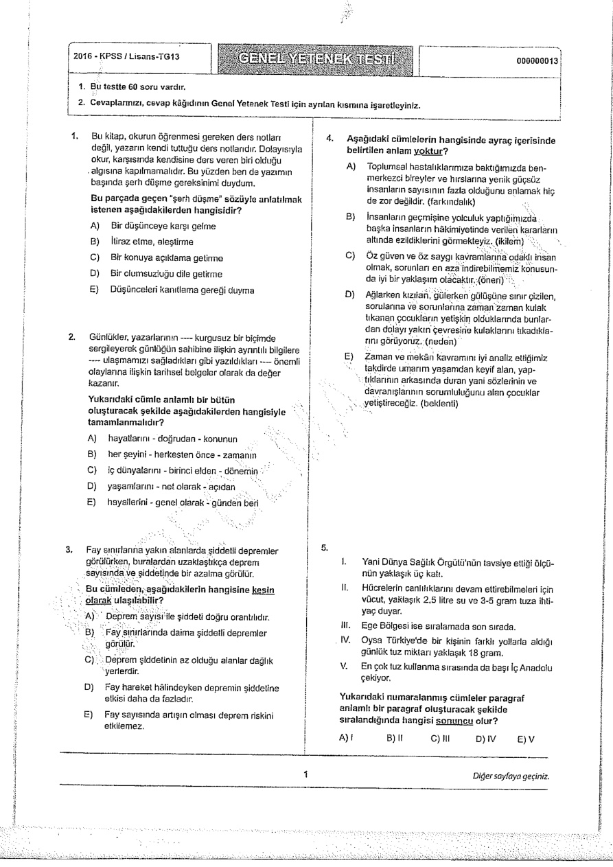 Pegem 2016 Tg13 GyGk PDF – Kolektif / Pegem