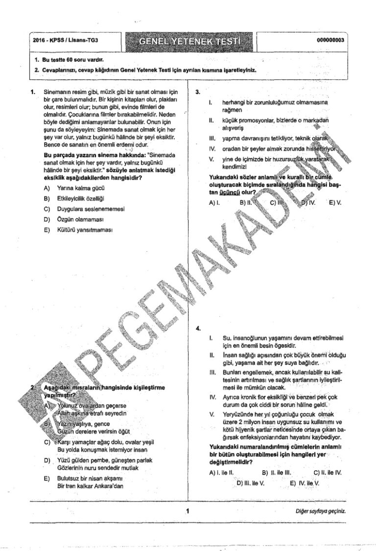 Pegem 2016 Tg3 GyGk PDF - Kolektif / Pegem 1 Pegem 2016 Tg3 GyGk Kitap Kapağı