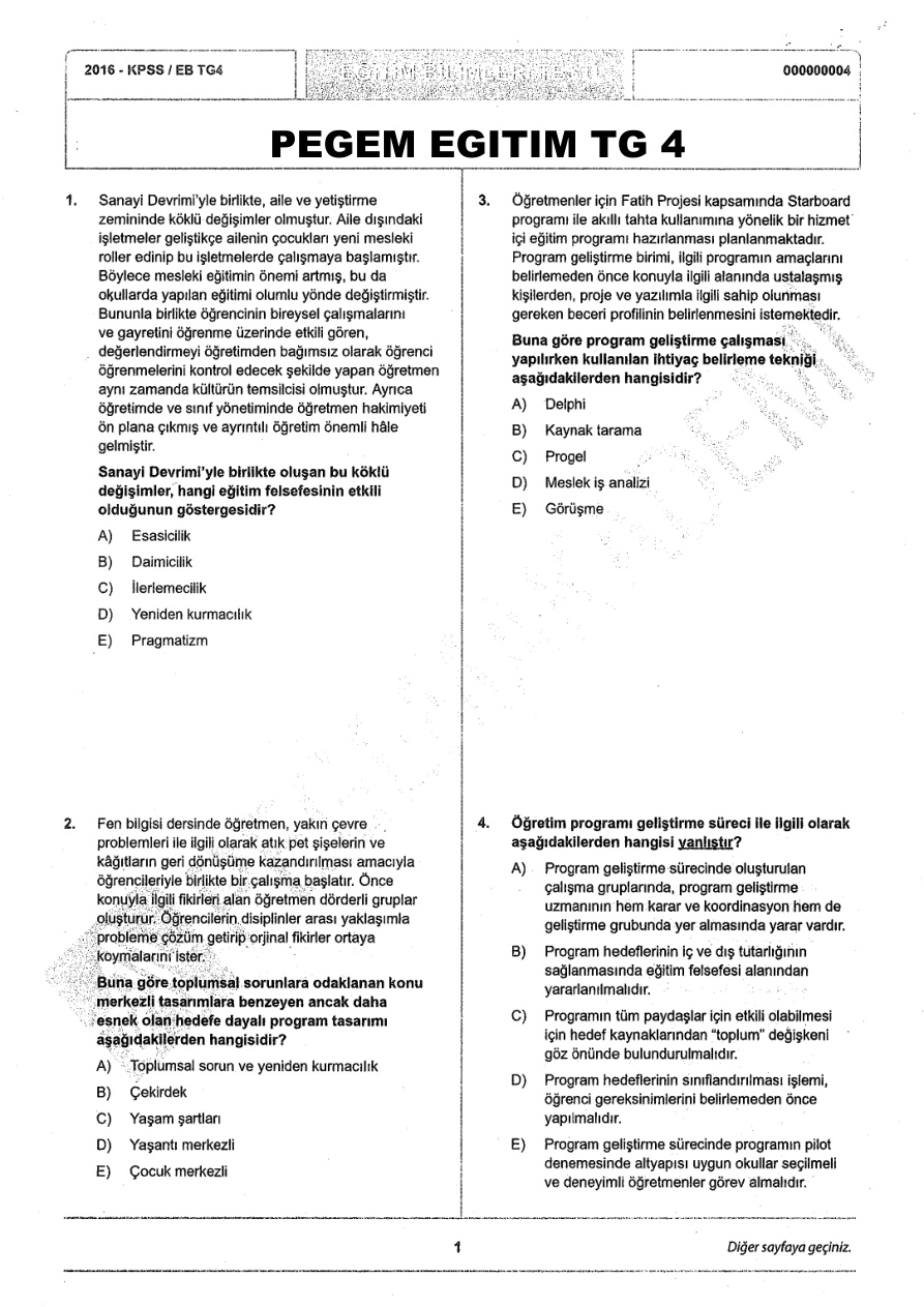Pegem 2016 Tg4 Egitim PDF – Kolektif / Pegem