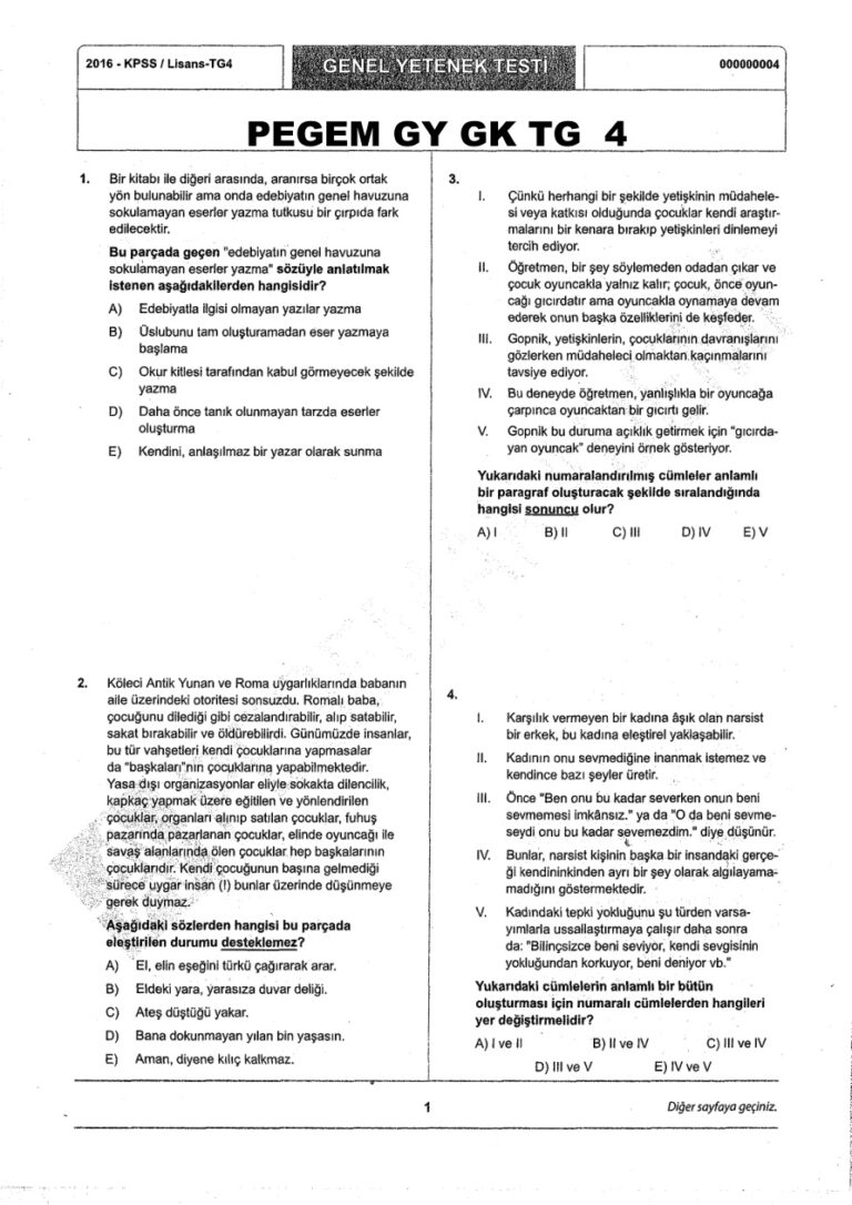Pegem 2016 Tg4 GyGk Kitap Kapağı