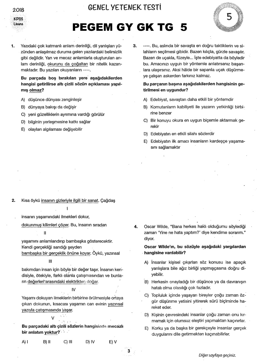 Pegem 2018 Tg5 GyGk PDF – Kolektif / Pegem