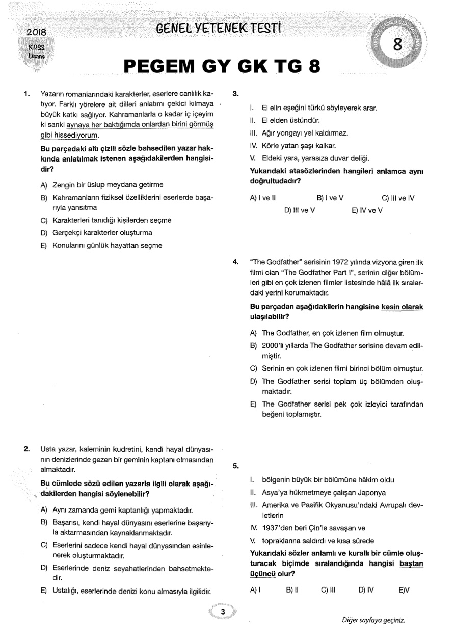Pegem 2018 Tg8 GyGk PDF – Kolektif / Pegem