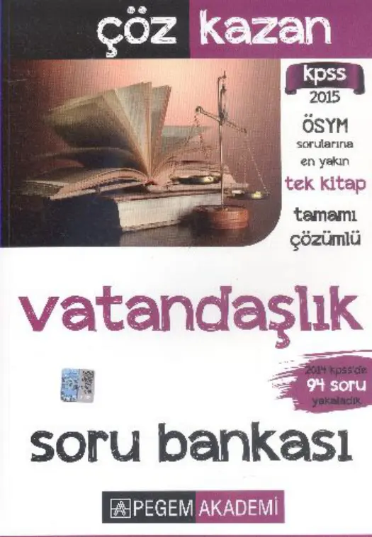 Pegem-Vatandaşlık Soru Bankası-2015 PDF – Kolektif / Pegem