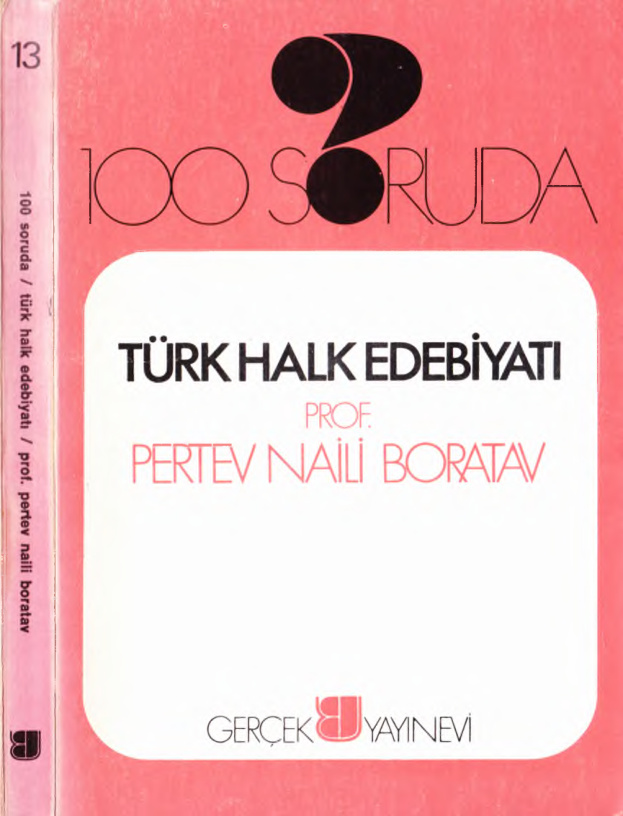 100 Soruda Türk Halk Edebiyatı PDF – Pertev Naili Boratav