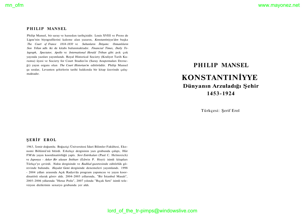 Konstantiniyye PDF – Philip Mansel