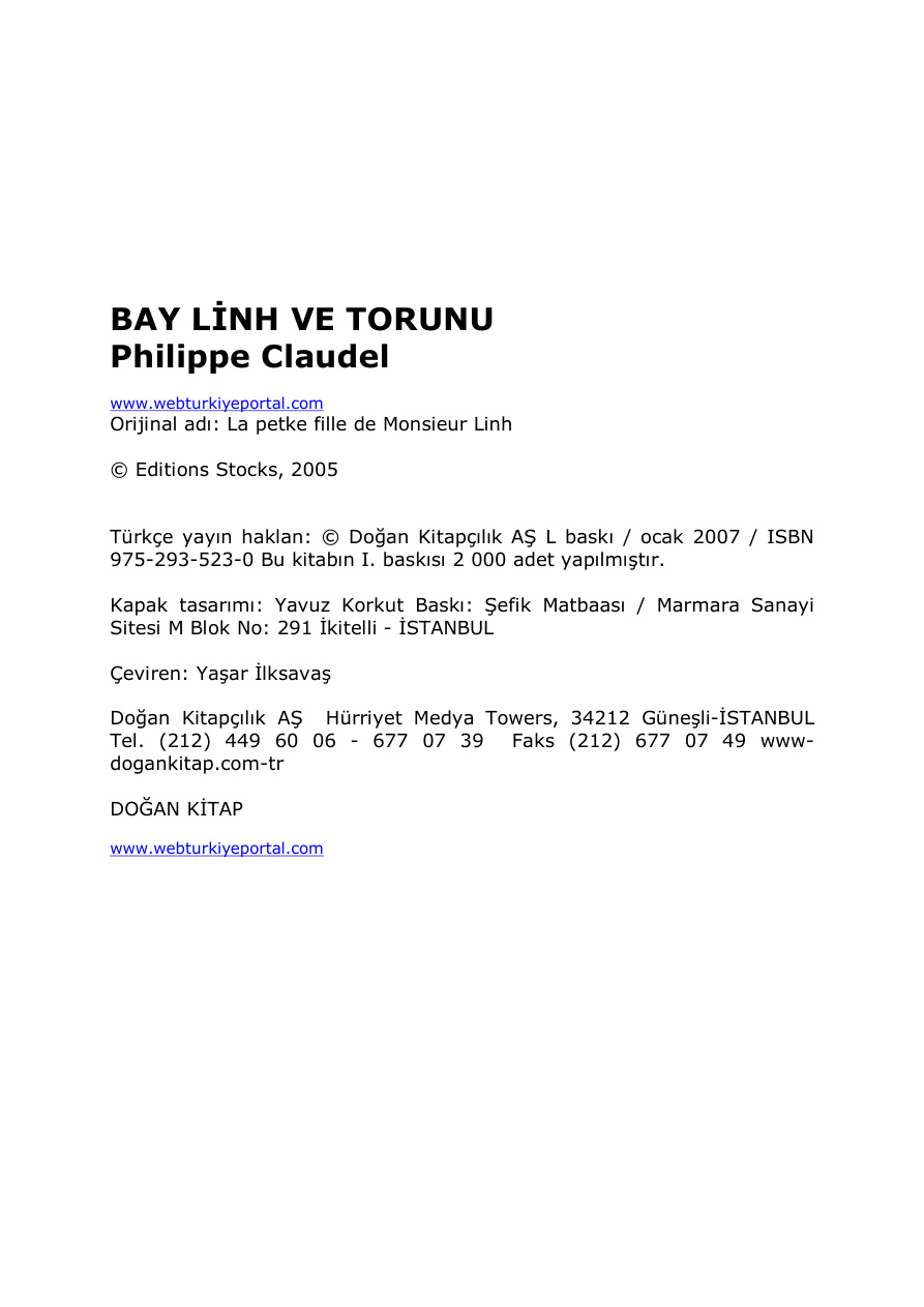 Bay Linh Ve Torunu PDF – Philippe Claudel