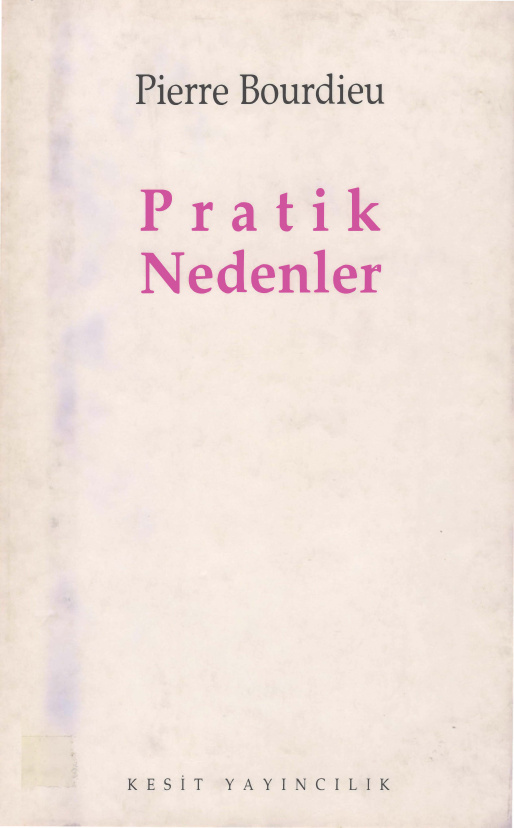 Pratik Nedenler PDF – Pierre Bourdieu