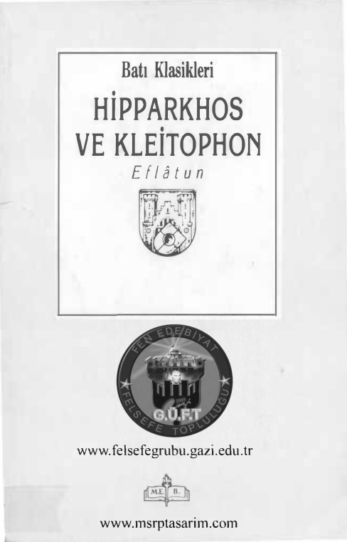 Hipparkhos, Kleitophon PDF – Platon