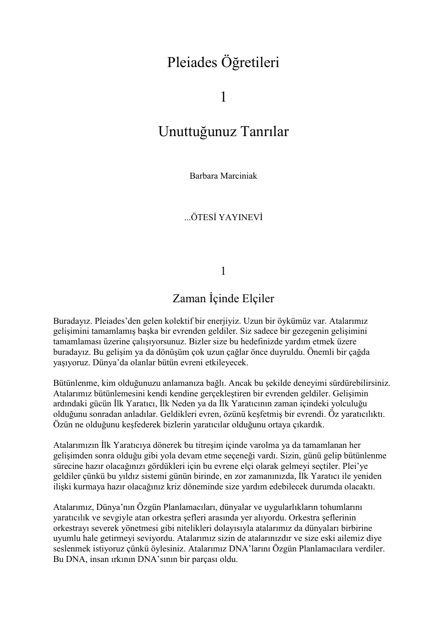 Pleiades Ogretileri 1 PDF – Kolektif / Ezoterizm