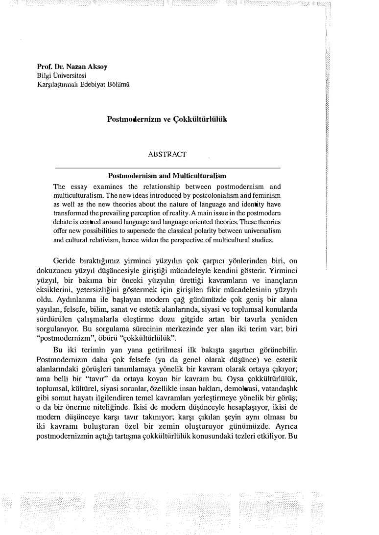 Postmodernizm ve Çokkültürlülük PDF – Kolektif / Sosyoloji