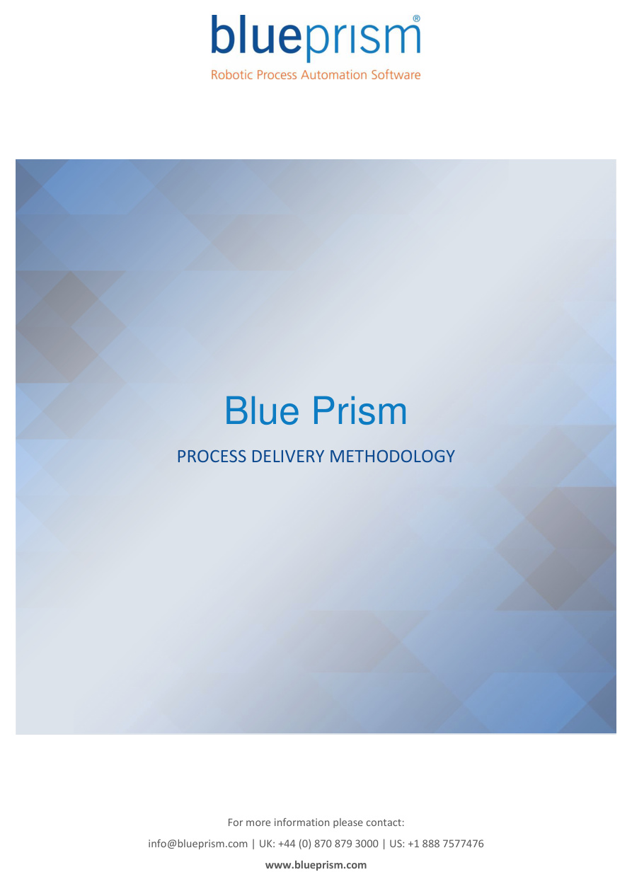 Process Delivery Methodology Document PDF – Unknown