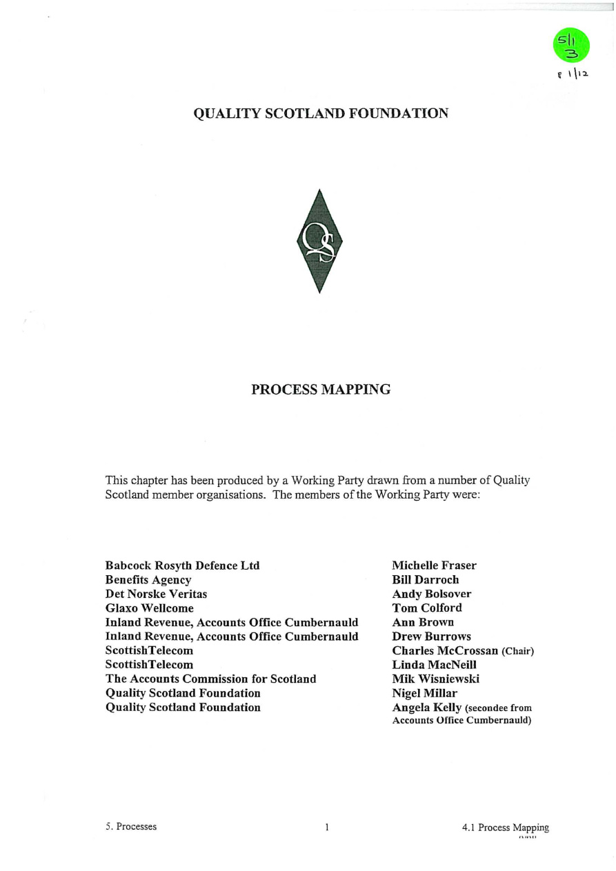 Process Mapping Handout: Masterclass PDF – Unknown