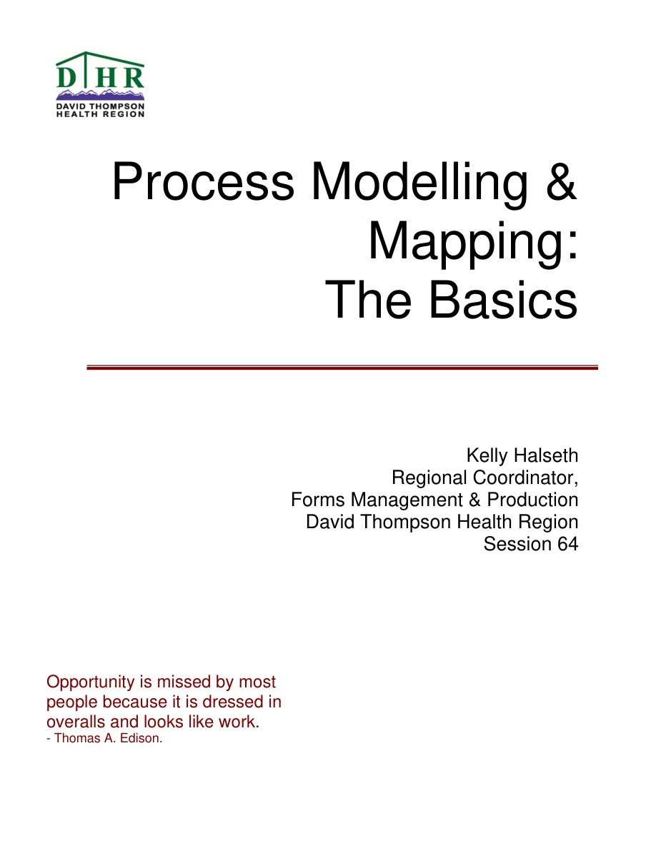 Process Mapping Techniques PDF – Unknown