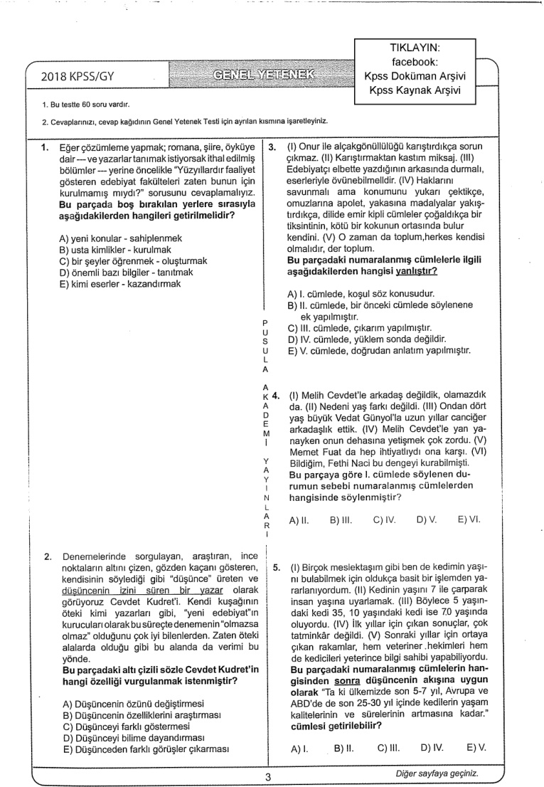 Pusula 2018 Tg1 GyGk PDF – Kolektif / Pusula