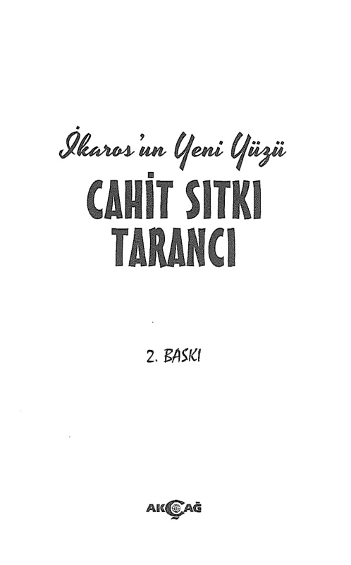 İkaros’un Yeni Yüzü  Cahit Sıtkı Tarancı PDF – Ramazan Korkmaz