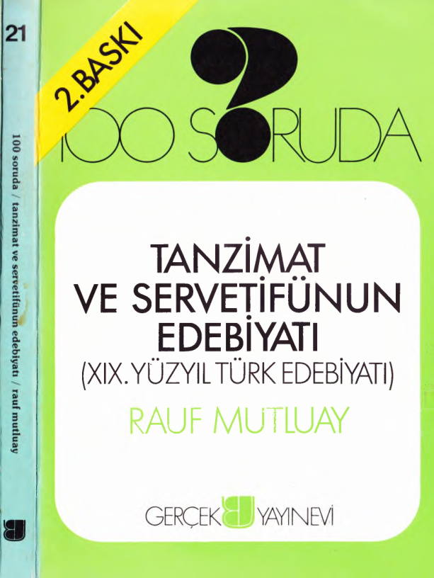 100 Soruda Tanzimat ve Servetifünun Edebiyatı PDF – Rauf Mutluay