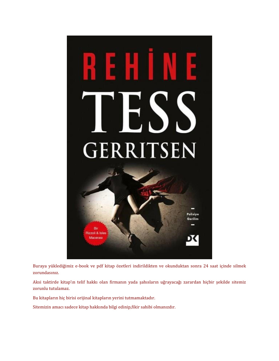 Rehine-Rizzoli-_amp_-Isles-Serisi-5 PDF – Tess Gerritsen