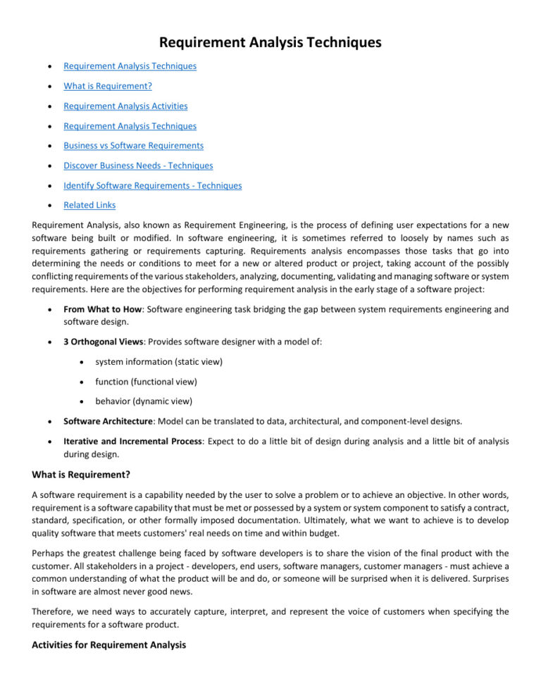 Requirement Analysis Kitap Kapağı