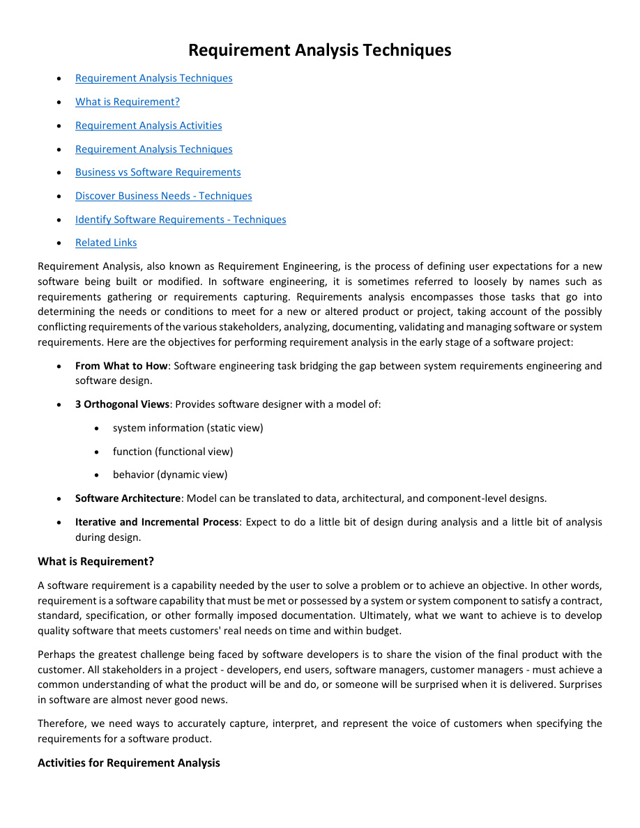 Requirement Analysis (1) PDF – Unknown