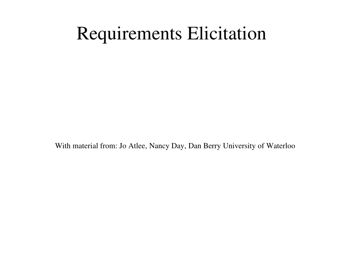 Requirement Elicitation 1 PDF – Unknown
