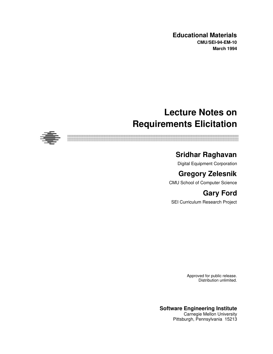 Requirement Elicitation PDF – Unknown
