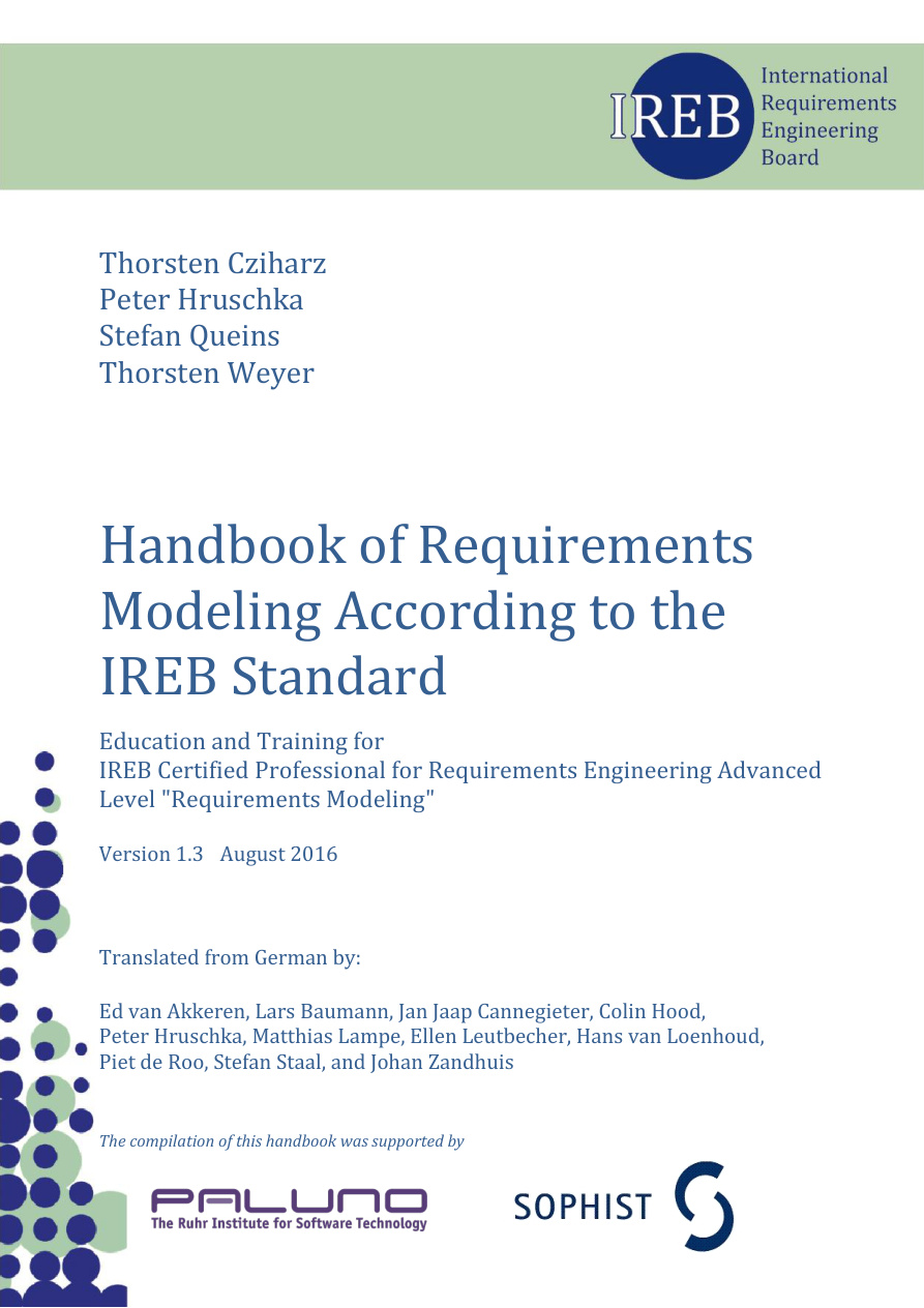 IREB Requirement Modelling Handbook PDF – IREB (International Requirements Engineering Board)