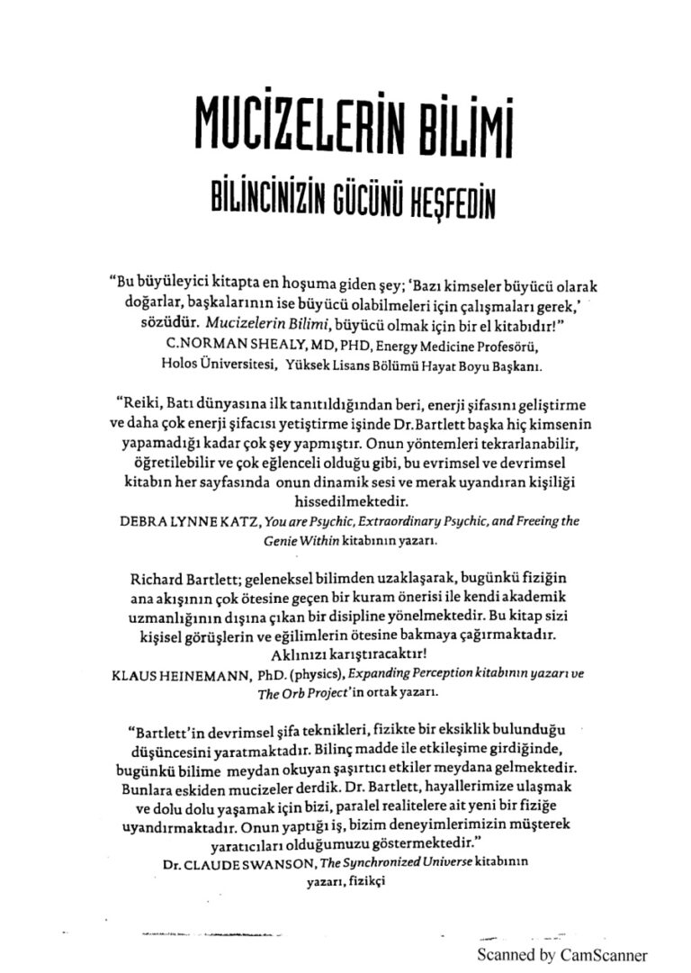 Mucizelerin Bilimi PDF - Richard Bartlett 1 Richard Bartlett Mucizelerin Bilimi Kitap Kapağı