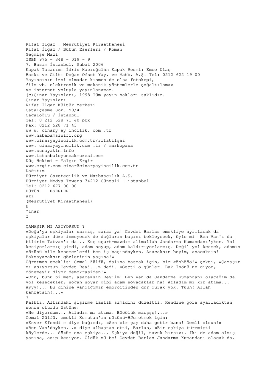 Meşrutiyet Kıraathanesi PDF – Rıfat Ilgaz