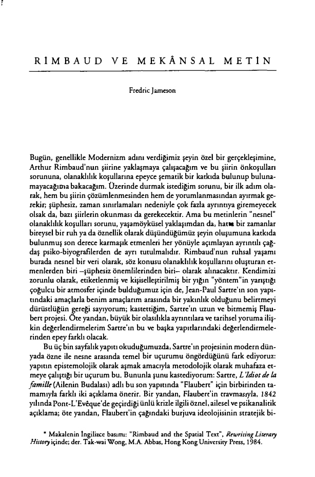Rimbaud ve Mekânsal Metin PDF – Kolektif / Eleştiri