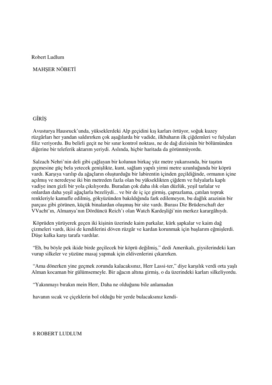 Mahşer Nöbeti PDF – Robert Ludlum